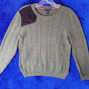 Tommy Hilfiger grey cable knit sweater #winterknits‎ kids vintage